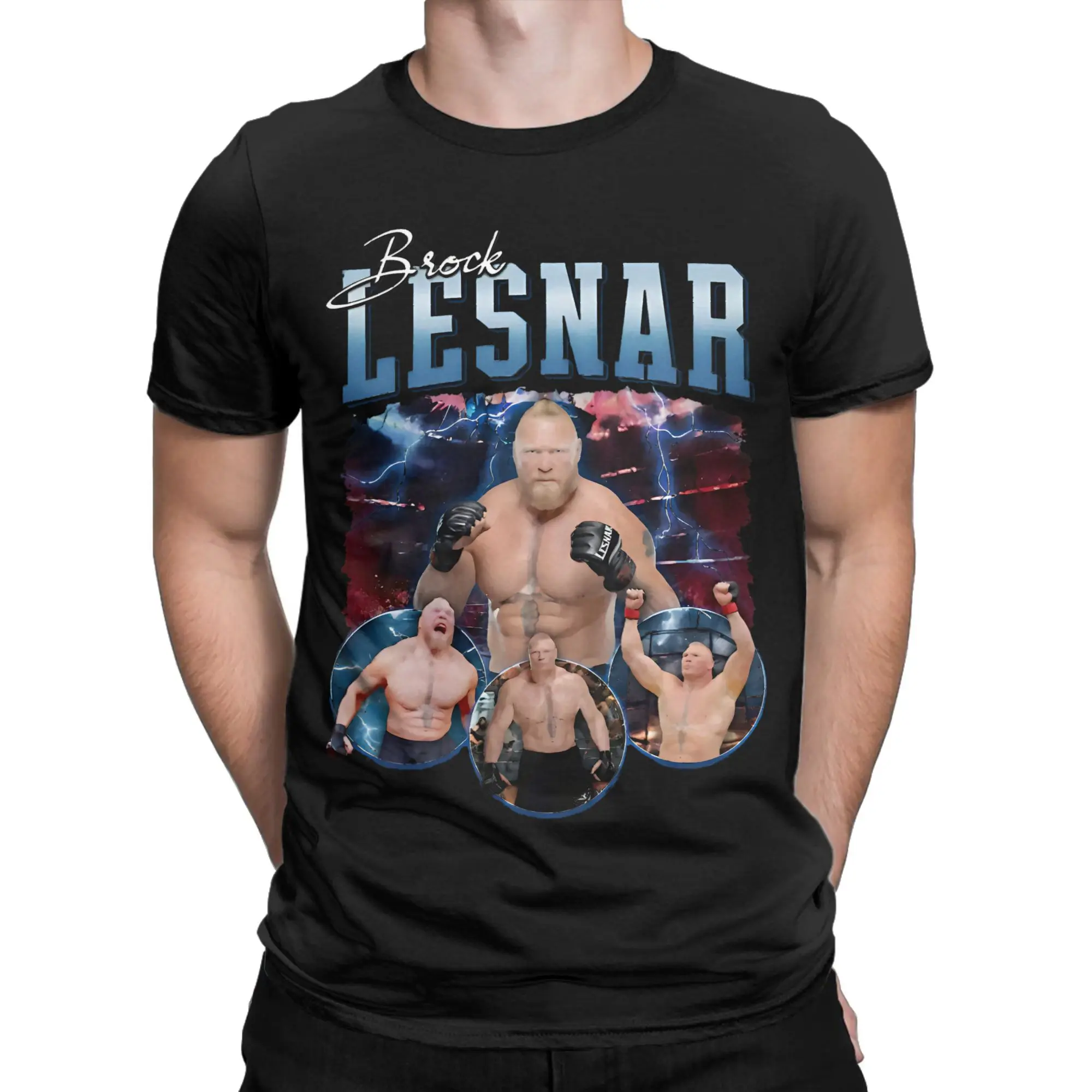 Brock Lesnar Beast Incarnate T-Shirt Summer Wrestler Y2K T Shirts 100% Cotton Harajuku Tshirt For Men Short Sleeve Design Tops