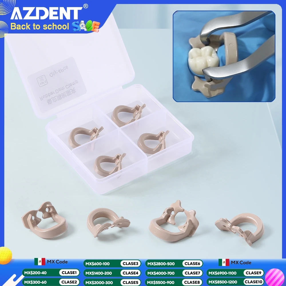AZDENT 4 шт. стоматологические резиновые зажимы для плотины