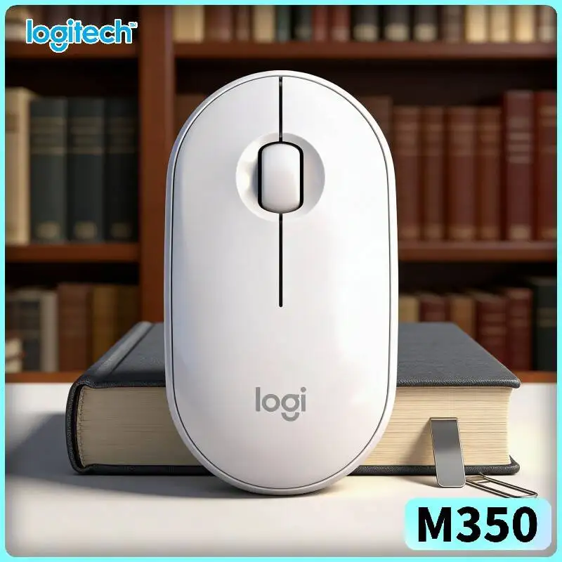 Logitech M350 Pebble Optical Mouse - Minimalist Design, Silent Operation, 18-Month Battery, 1000 DPI, Eco-Friendly User’s Pick