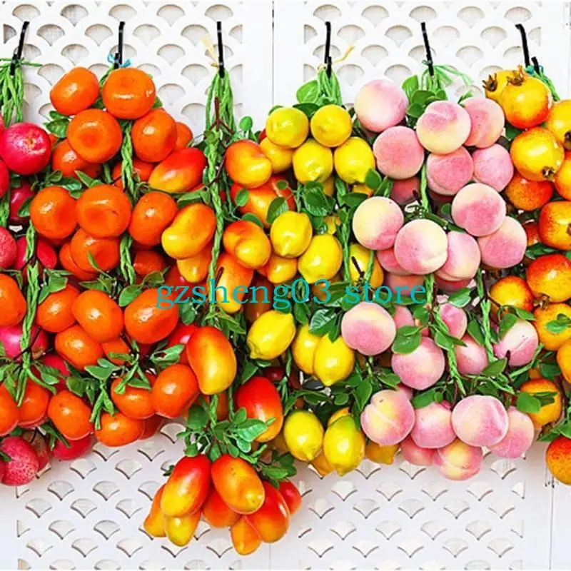 U75C Simulation Artificial Fruit Lemon String for Restaurant Hotel Home Garden Decor