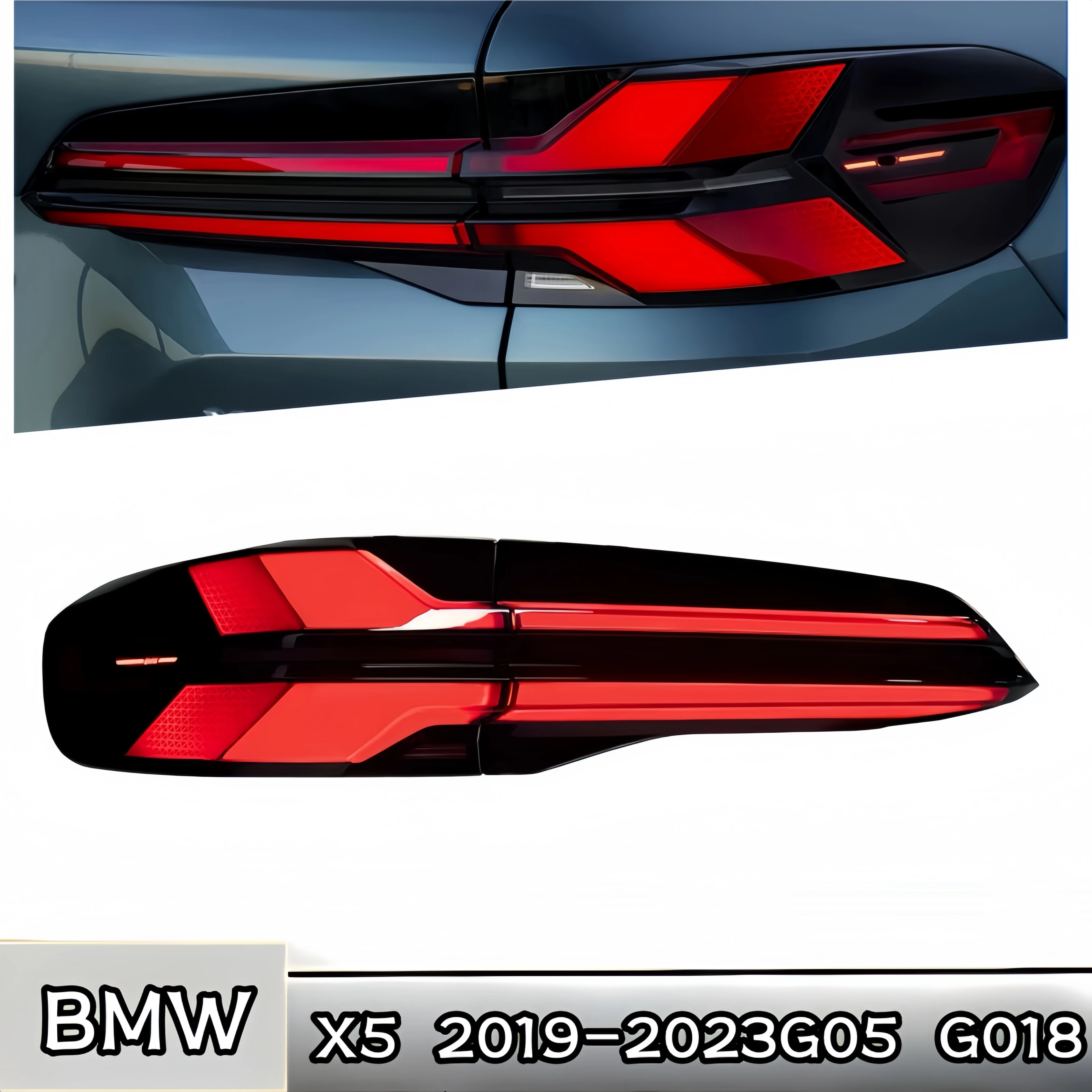 Suitable for BMW X5 taillight assembly 19-23 G05G18 taillight modification LCI dynamic rear taillight old change  new ﻿