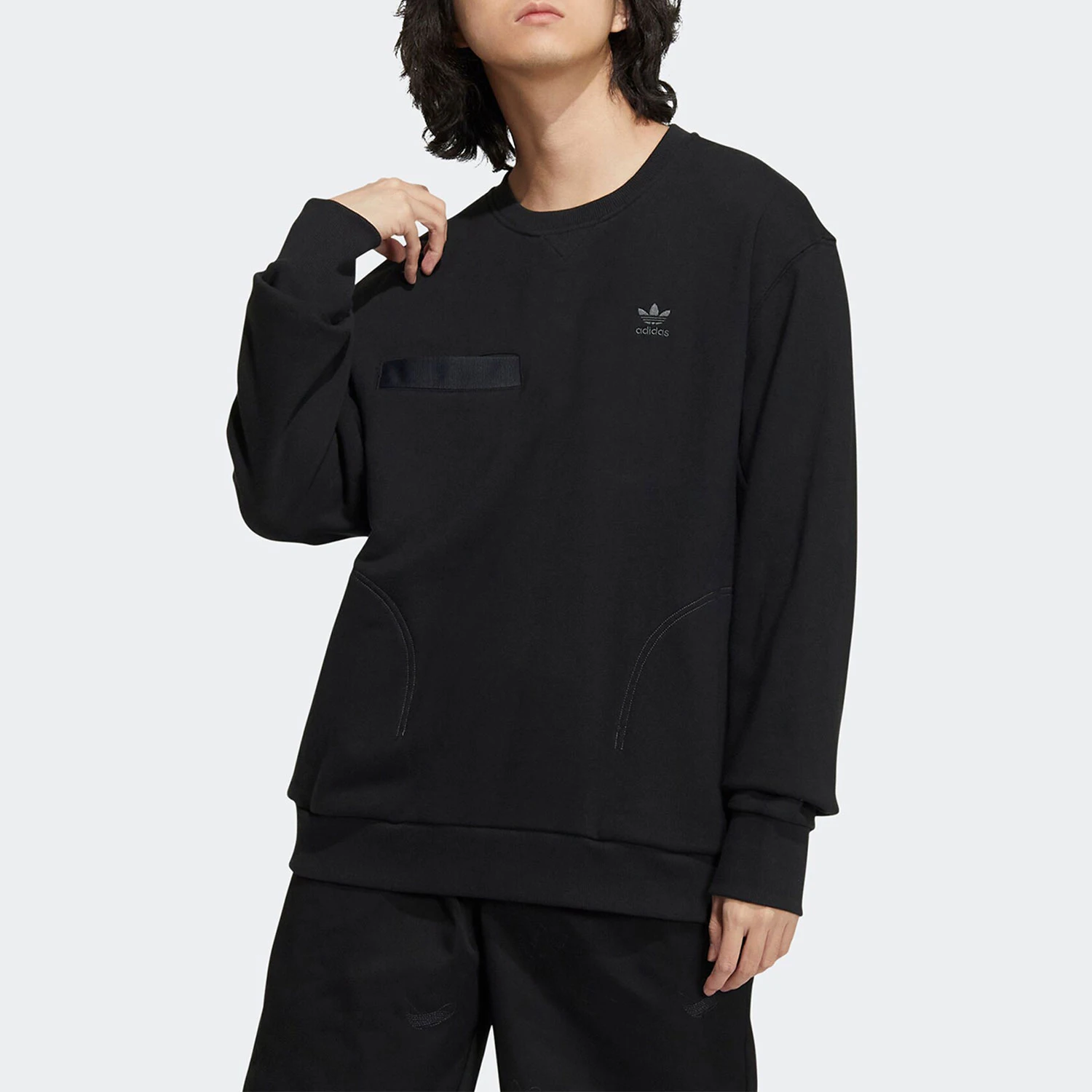 

Официальная мужская толстовка Adidas с тремя полосками и круглым вырезом, простая, приятная для кожи, дышащая, с капюшоном IC8159