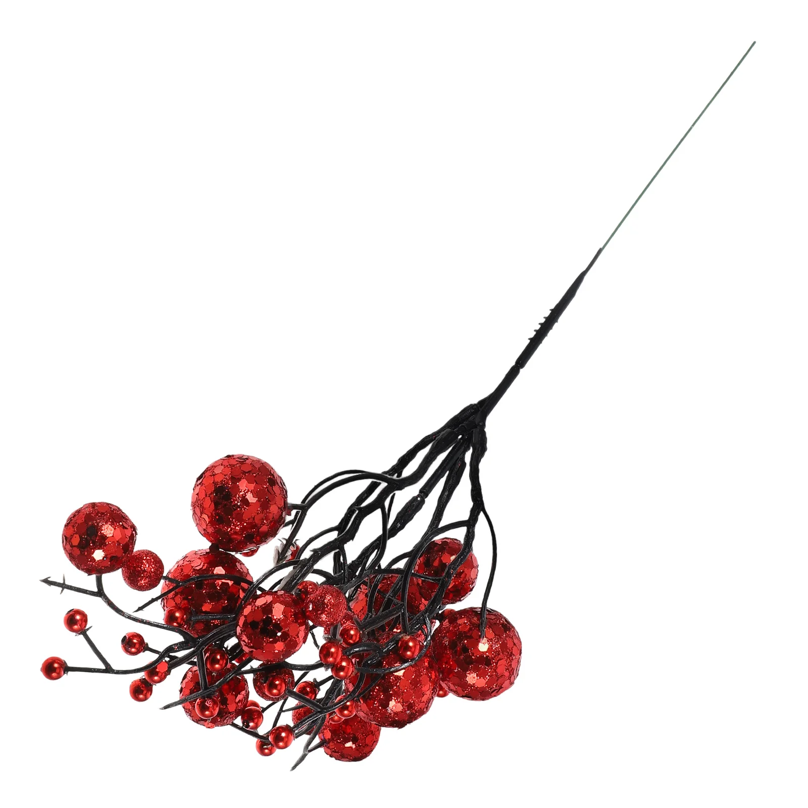 

Christmas Tree Decoration Bathroom Decorations Red Berries Stems Material Artificial Berry Picks Baby