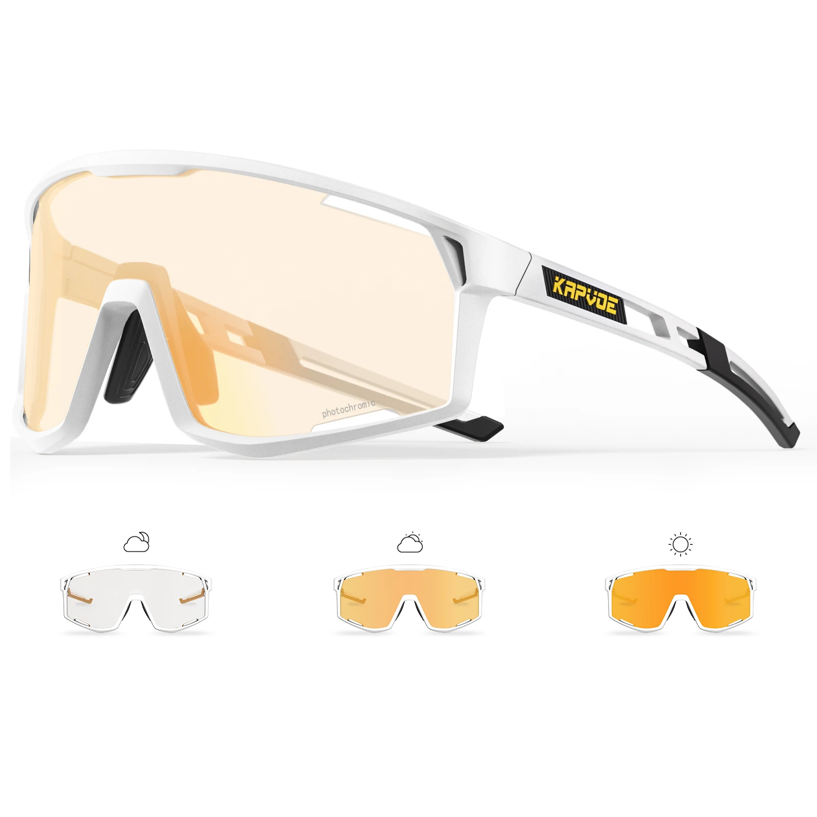 Kapvoe Outdoor Photochrome Radfahren Sonnenbrille Fahrrad Radfahren Gläser Männer Frauen Rennrad UV400 Brille Berg Sport Brillen 7