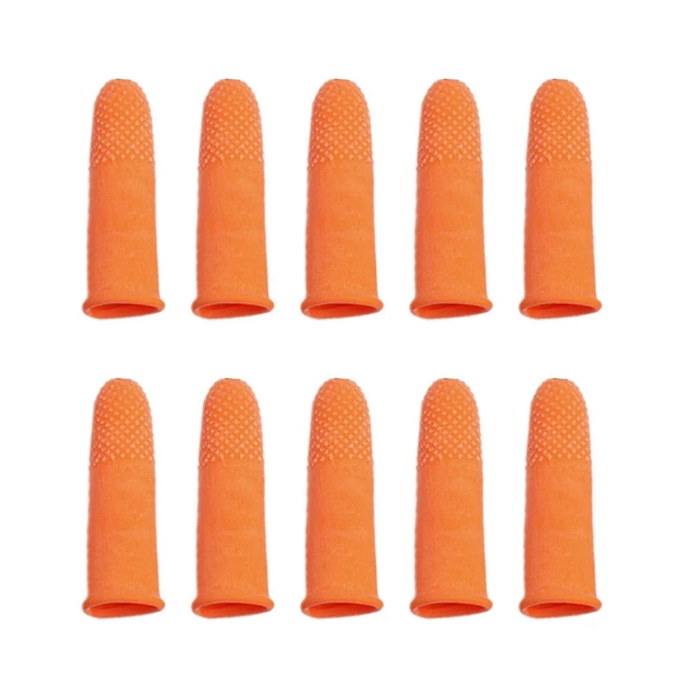 

100 Pcs Non-slip Finger Cots Protector Caps Flexible Stretchy Emulsion Suitable Fingers Teachers Medical Electronic