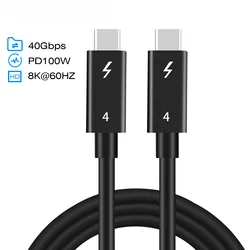 2m Thunderbolt 4 coaxial cable USB4 type c to type c 40Gbps PD 100W Fast charging Cable for egpu iPhone Ipad MacBook Air