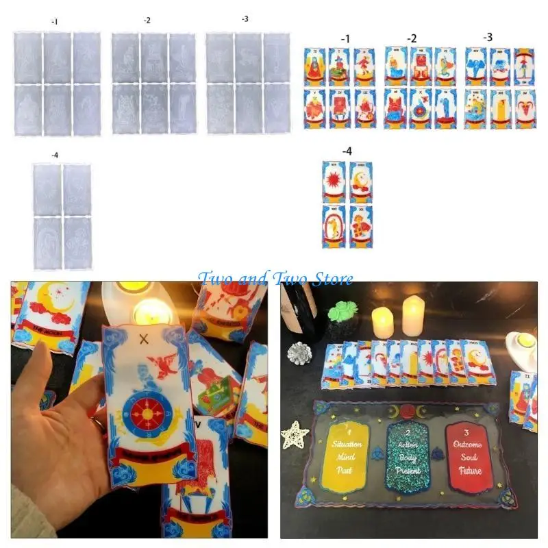 

HX6F формы для карт Таро, принадлежности для ручного изготовления, формы для литья из смолы для изготовления ювелирных изделий