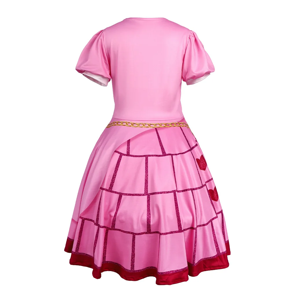 Red Queen Children's loween Princ Dr Costume Performance Abbigliamento Fibra di acetato a T 00% Stage Performance Outfit