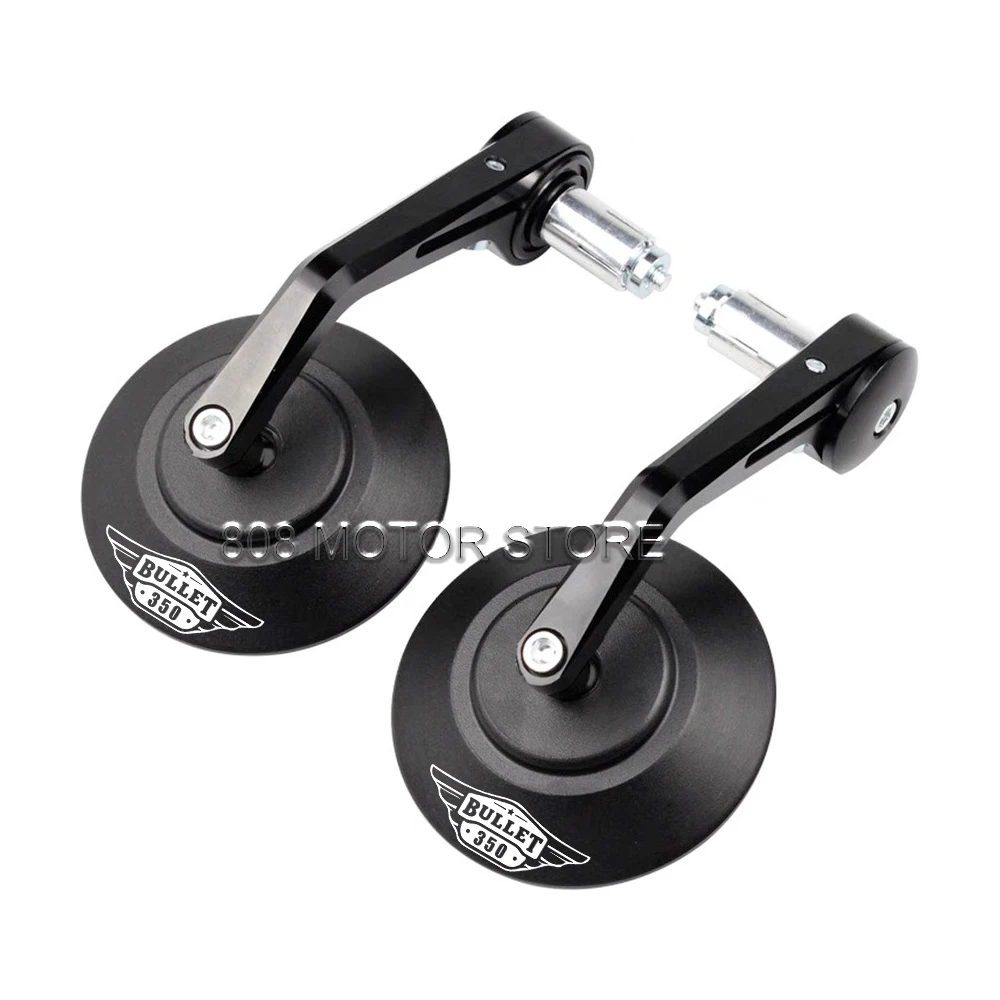 

For Bullet 350 500 Universal Motorcycle Handlebar Rearview Mirrors – 360° Adjustable, Anti-Vibration Aluminum Side Mirrors