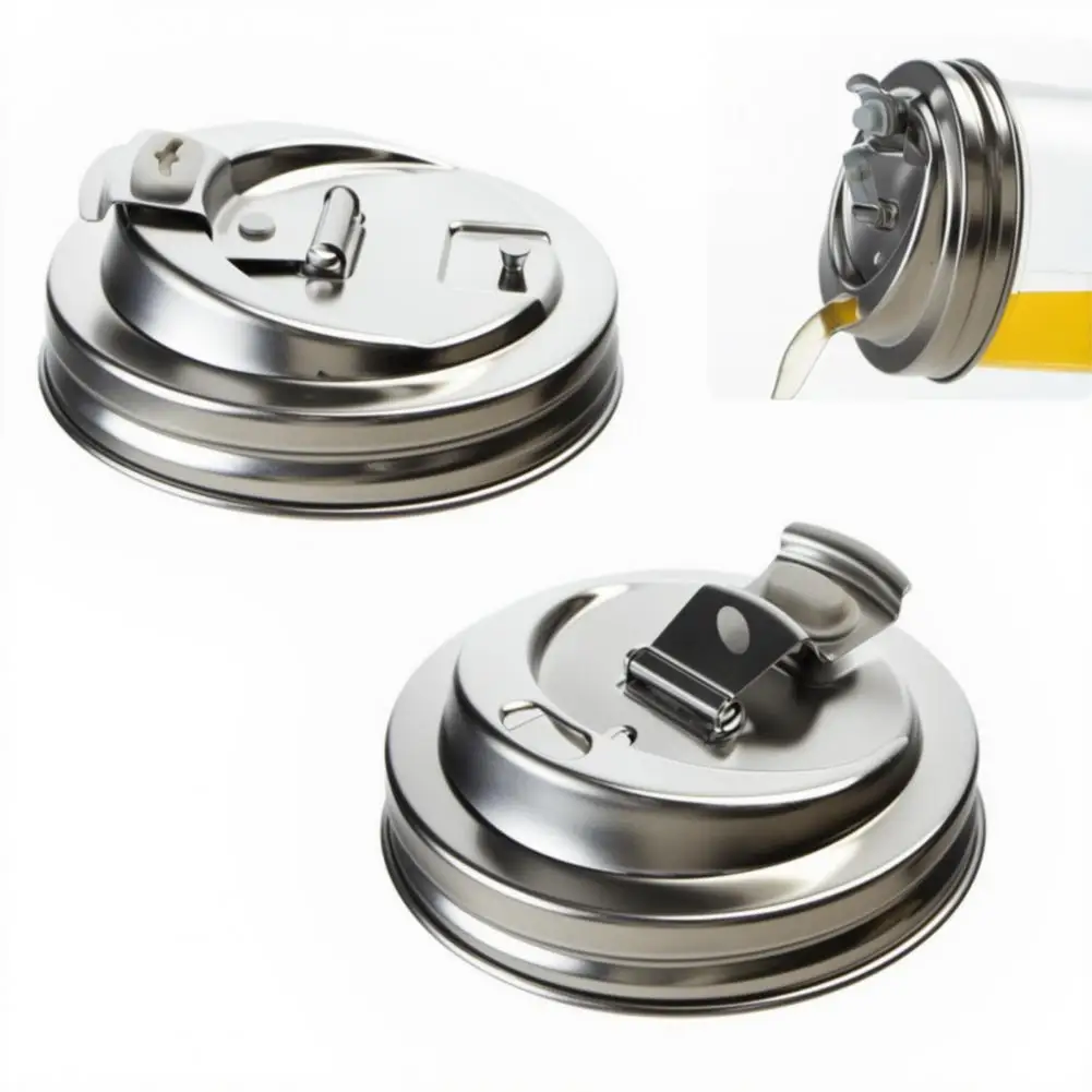 

Mason Jar Lids with Straw Stainless Steel Caps Reusable Leak Resistant Drinking Lids for Iced Coffee Cold Drinks