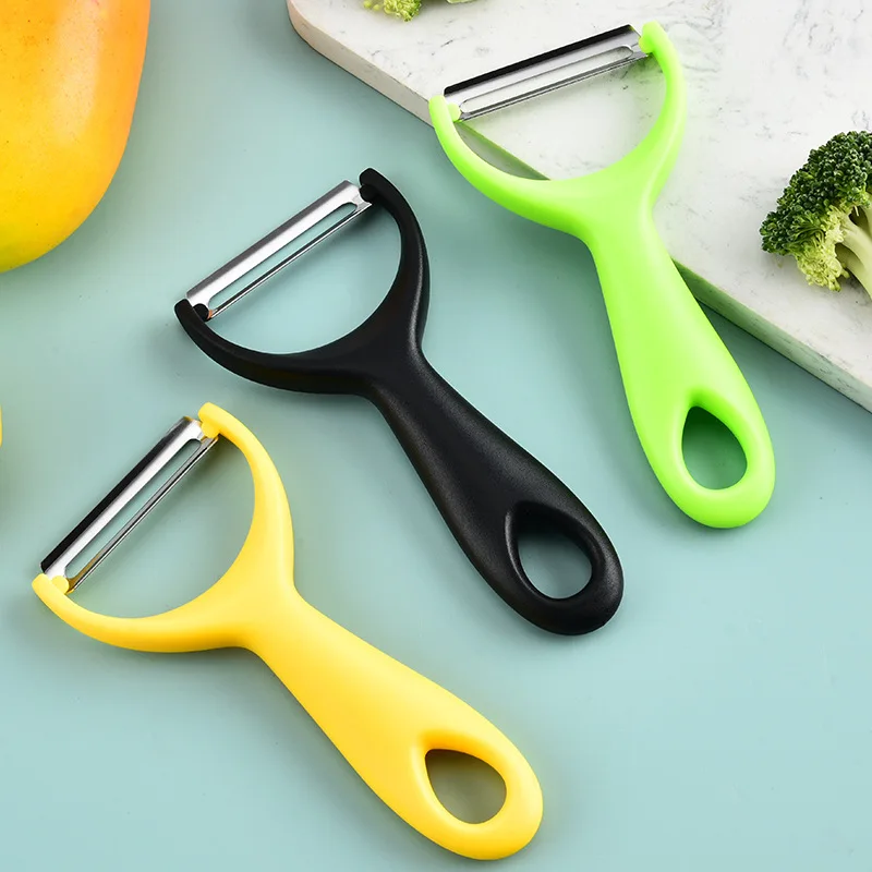 Multifunctional 2 in 1 Vegetable Peeler Stainless Steel Blade Y-Shaped Non-Slip Grip Fruit Potato Peeler for Kitchen