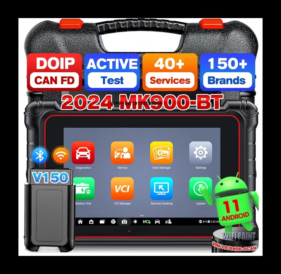 

MaxiCOM MK900 BT MK900BT 8 Inch Car Diagnostic Tools 40+ Services CAN FD DOIP OBD2 Scanner Upgrade of MK808BT Pro MK808S