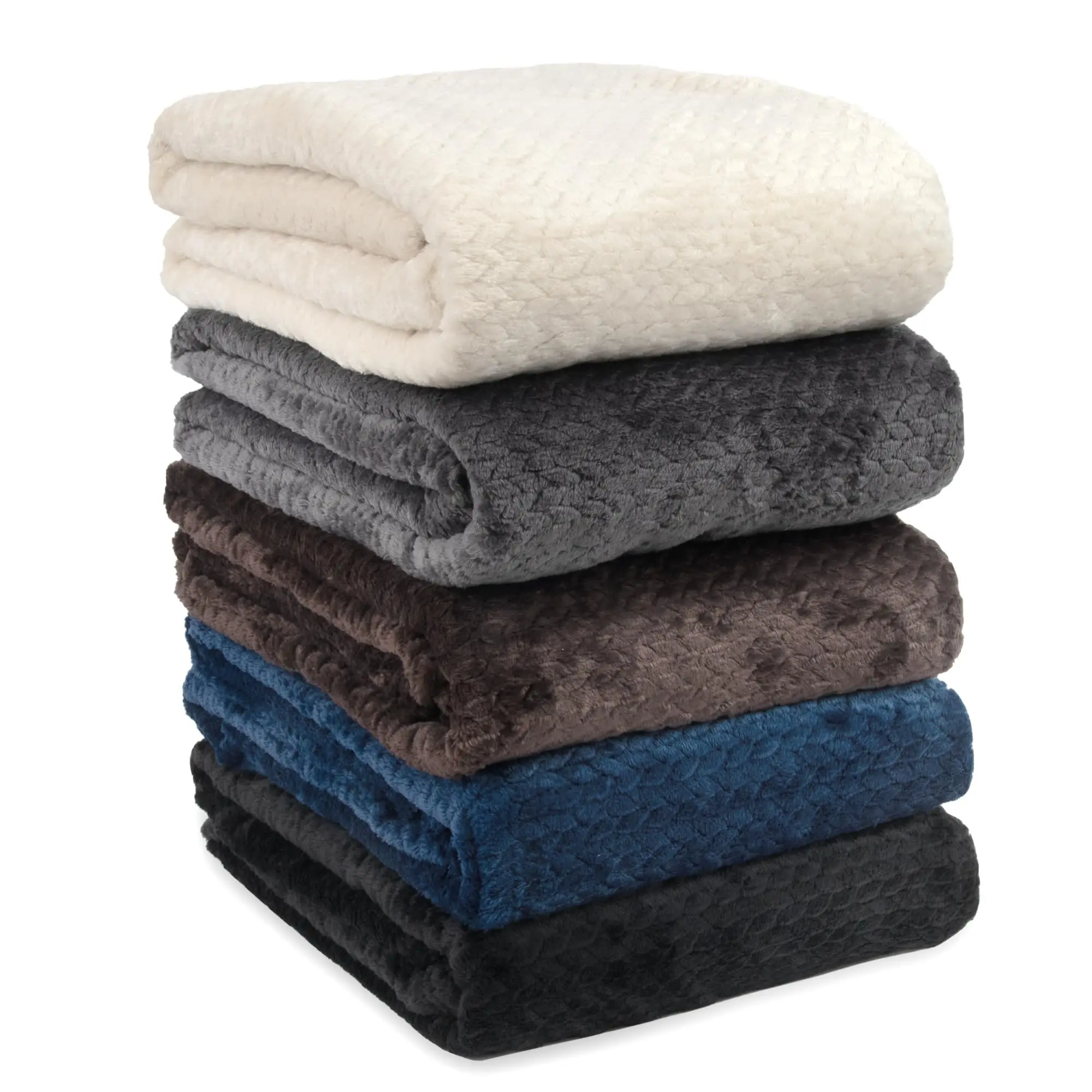 Bulk 50x60 Throw Blankets 24 Pack for Wedding Favors, Guests - Chenille Throw Blankets for Bed, Couches and Sofas
