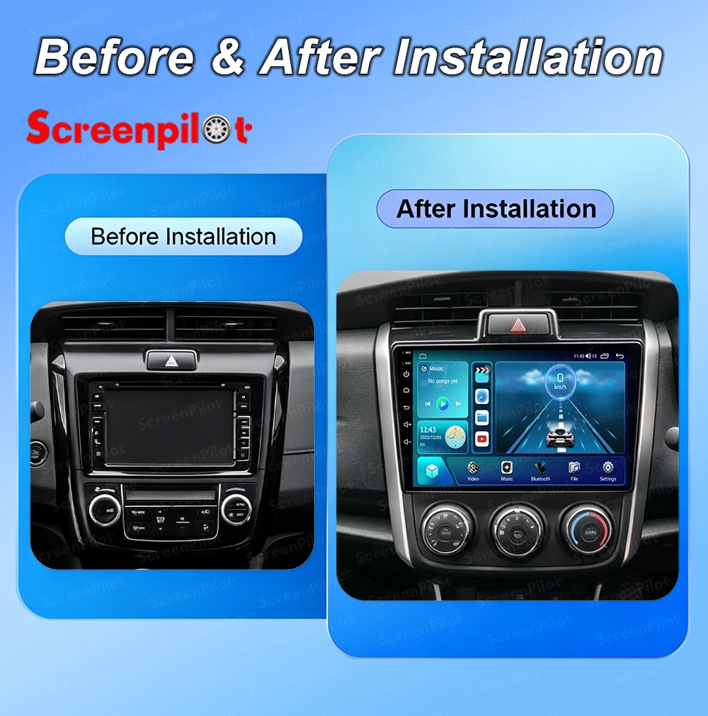 Android 16 For Toyota Corolla Axio 2 Fielder 3 E160 2012-2021 Car Radio Stereo Head Unit Multimedia Video Player GPS Navigation