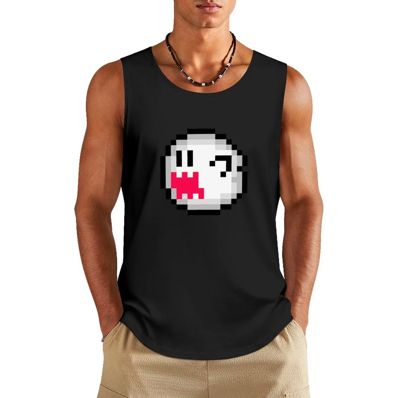 Pixel boo Tank Top T-shirt sports Top t-shirt for man