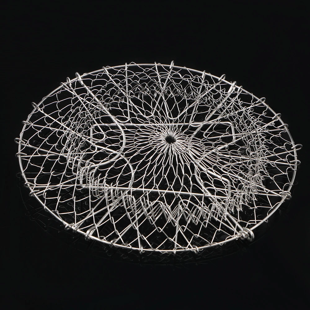 Foldable Steam Rinse Strainer Colander Stainless Steel Fryer Tool Vegetable And Fruit Filter Basket French Fries Basket