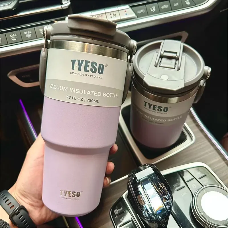 1pc Large Capacity Coffee Cup Stainless Steel Thermos Bottle Double Layer Insulation Cold and Hot Travel Mug Vacuum Tumbler