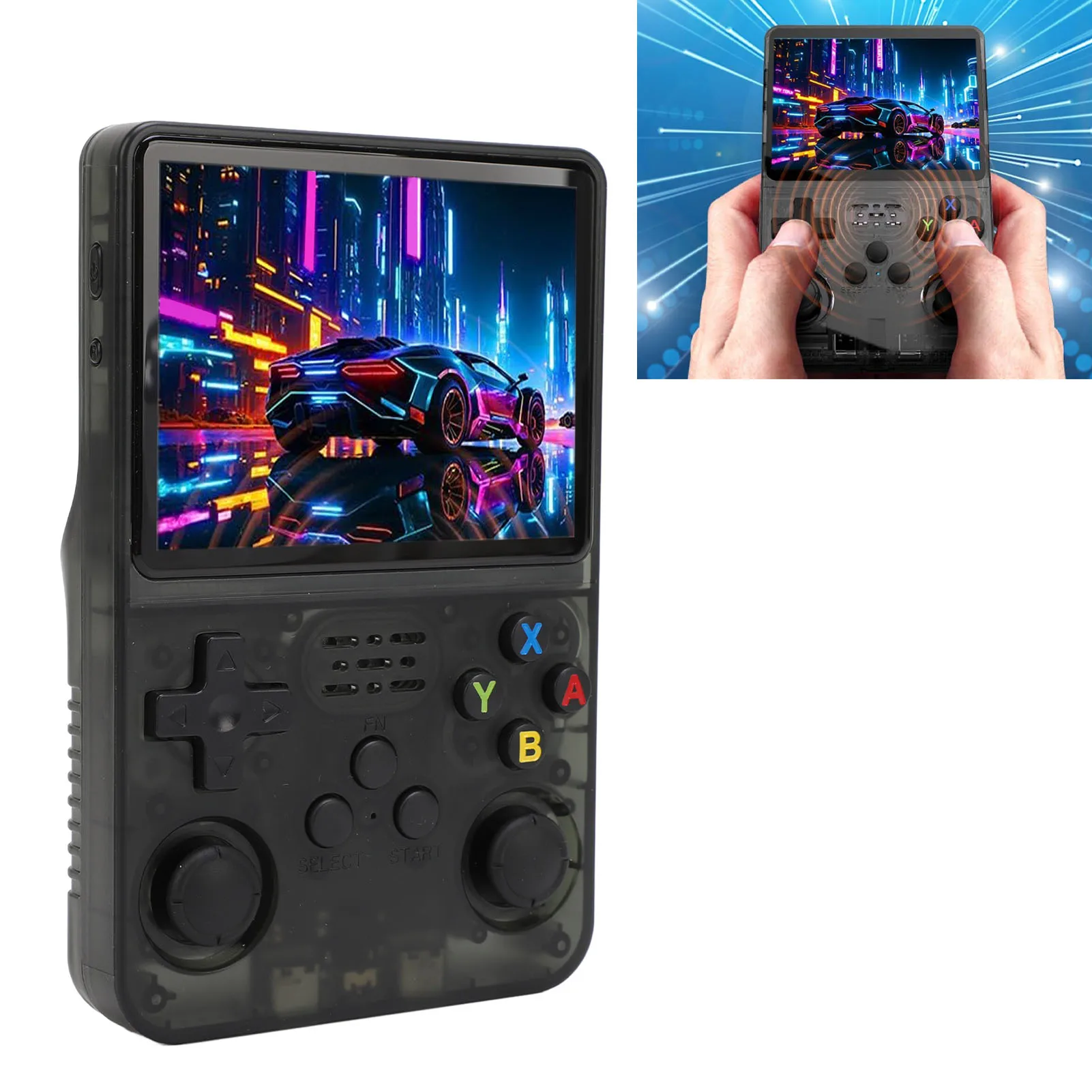 

Handheld Retro Game Console 640x480 Retro Game Console 3.5inch Screen Support OTG 3D Joystick 3000mAh for One Player