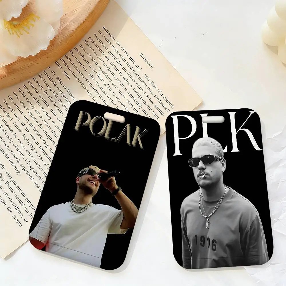 Rapper P-PLK ID Card Holders Lanyards Girls Door Card Case Hanging Rope Women Badge Holder Neck Strap Business Card