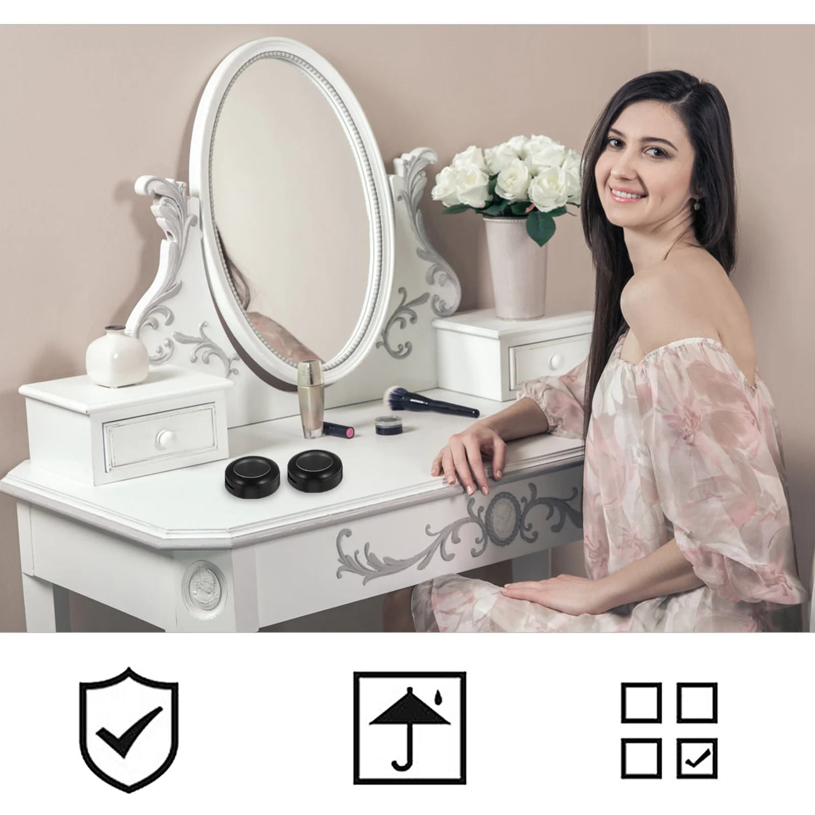 8 個の空のアイシャドウケース大容量軽量プラスチックメイクアップオーガナイザートラベルブラッシュブロンザーコンテナデスクトップ