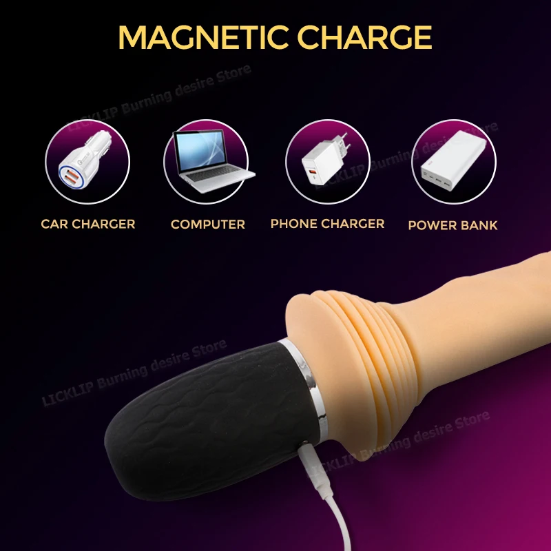 LICKLIP 7cm Thrusting Sex Machine Telescopic Dildo Machine Remote Control Hand Free Anal Vibrator Huge Realistic Dildo Sex Toys