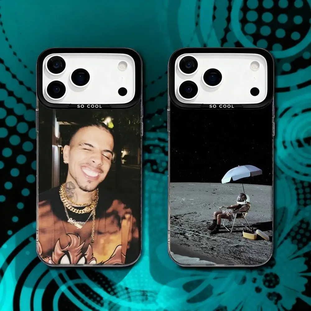 

R-Rauw A-Alejandro Rapper For iPhone 17,16,15,14,13,12,X,8,Pro,Max,Plus,SE4,Air,Mini Anti-Slip Black IMD Matte Case