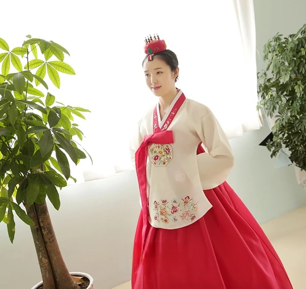 South Korea Imported Fabric / Court Tang Suit Hanbok / Wedding Hanbok / Big Long-term Spot Hanbok