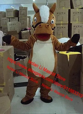 High Quality Horse Mascot Costume Movie Prop Show Cartoon Suit Cosplay Adult Size Advertising Holiday Event Gift 467