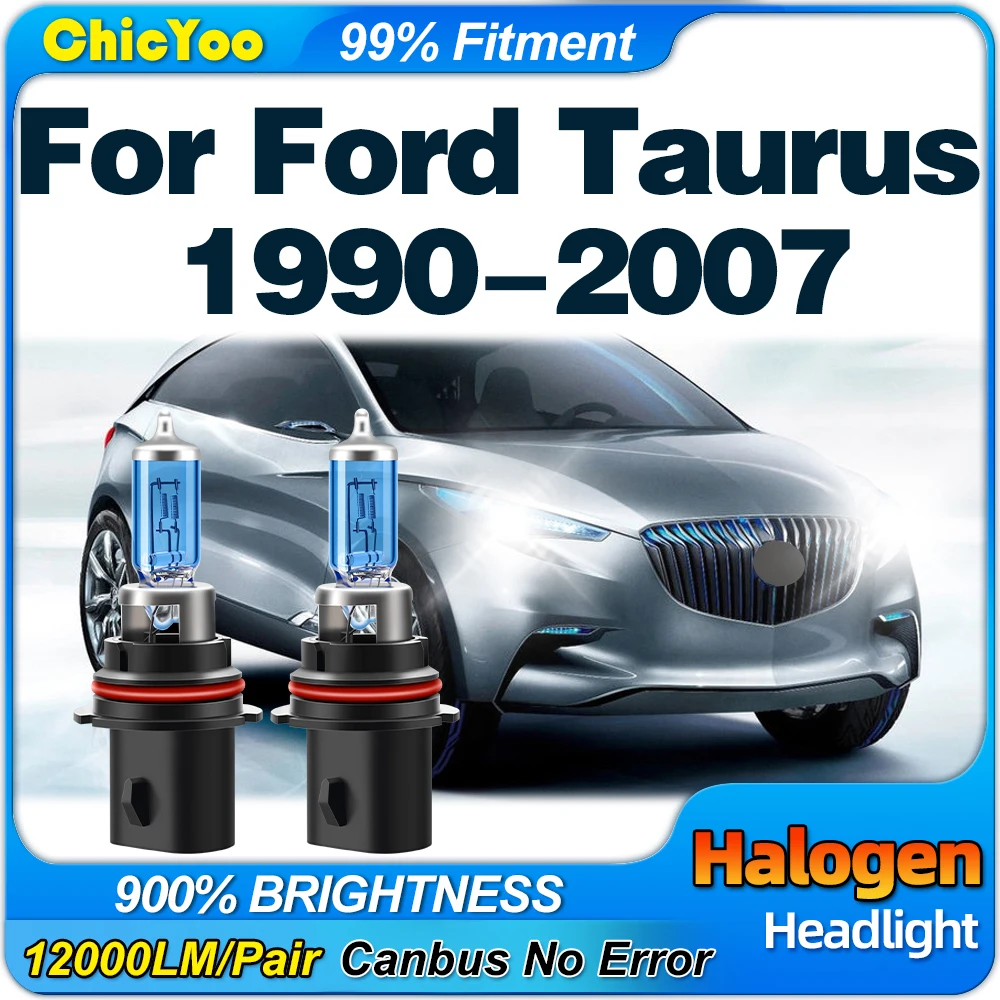 

100W Super Bright Car Lights 12000LM Halogen Headlight Bulb 12V Plug And Play For Ford Taurus 1990-2002 2003 2004 2005 2006 2007