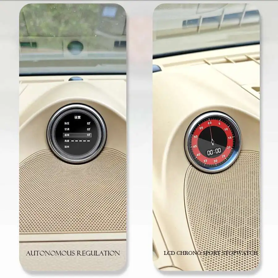 Para porsche cayenne 2010-2017 acessório de atualização interior do carro antigo para novo estilo de fábrica multifuncional lcd crono esporte cronômetro