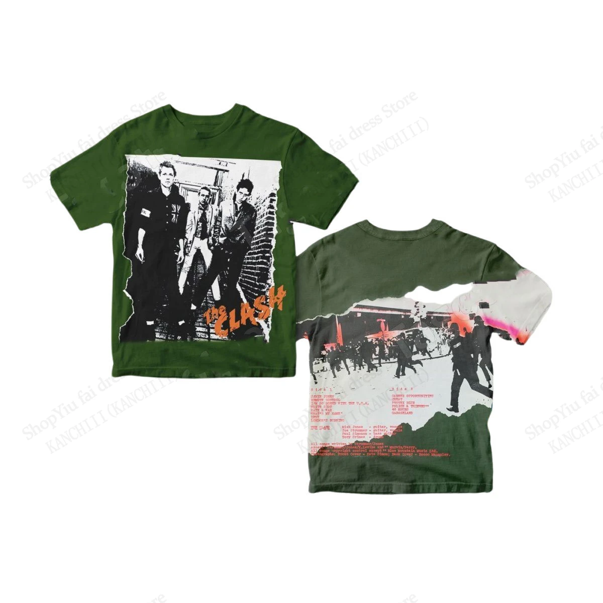 New Classic Rock Band The Clash Album 3D Print T-shirt Men Women Fashion Short Sleeve Tshirt Hip Hop Tops Tees Vintage T Shirt