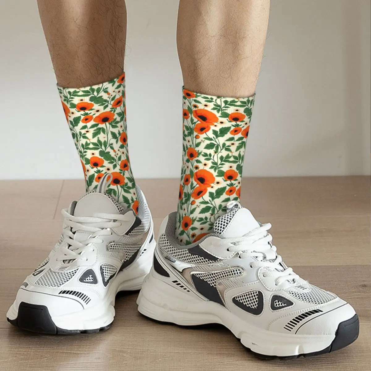 Flower Power Socks Harajuku Stockings All Season Long Socks Accessories for Unisex Christmas Gifts