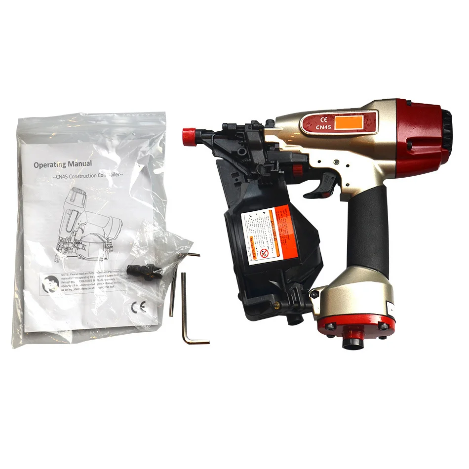 CN45 Pneumatische Coli Nagel Pistole Pneumatische Nagler mit 200/400 Pcs Nagel Last Kapazität Hohe Qualität 70-120PSI(5-8,3 bar) coli Nail Gun