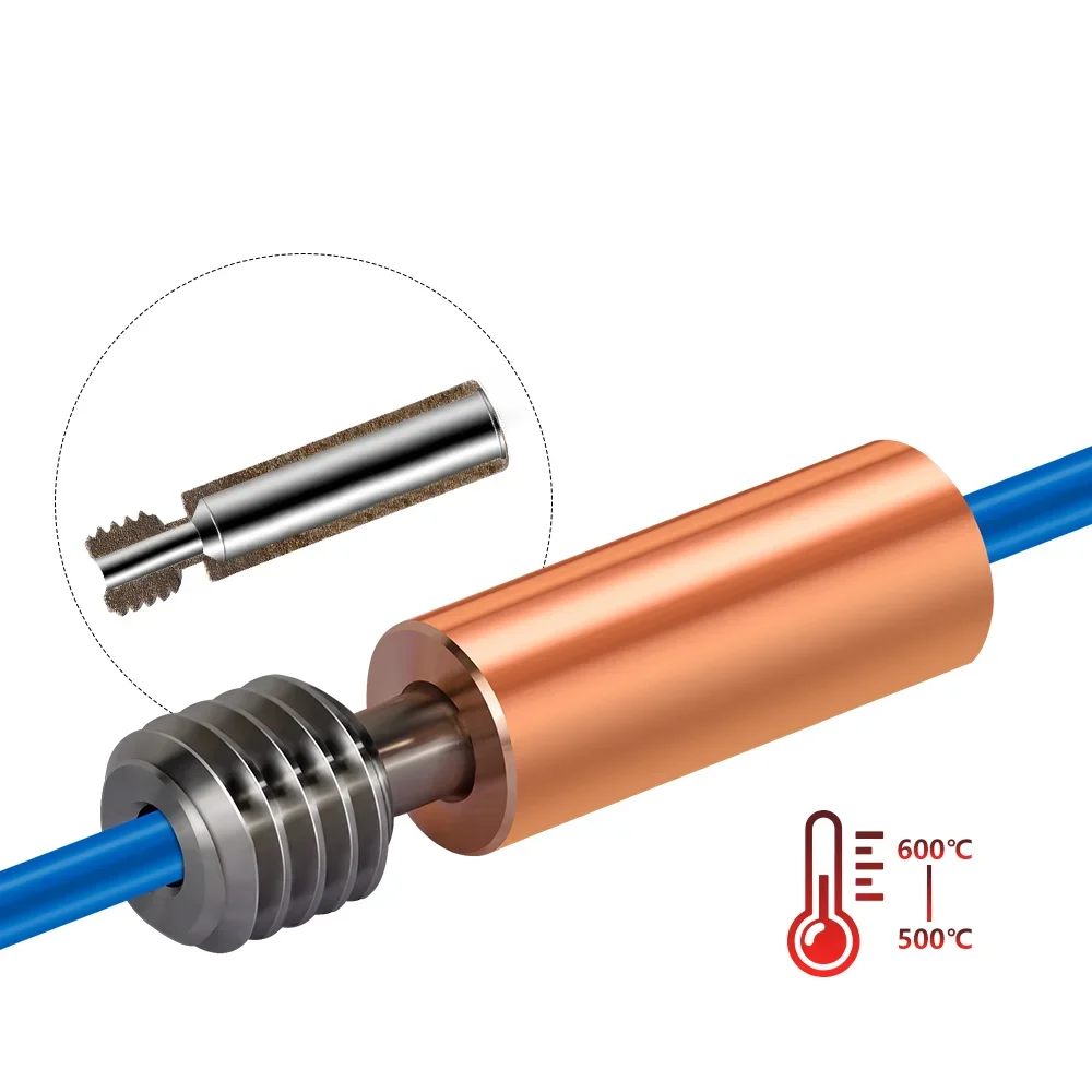 1Pcs Bimetal CR10 Heatbreak, Titanium Alloy 1.75mm Copper Plated Throat Tube for Ender3 CR-10 Hotend, 3D Printer Part