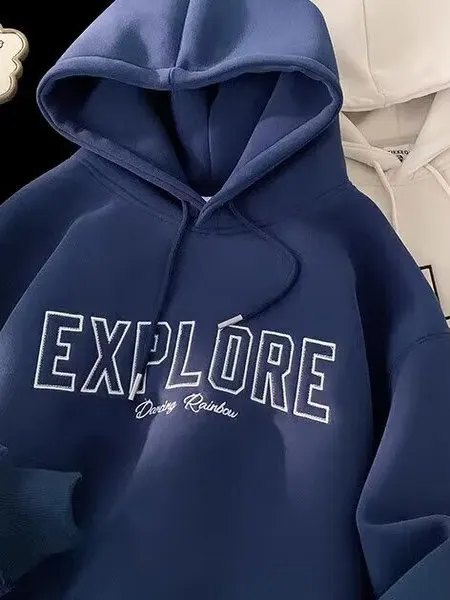 

Мужская толстовка с капюшоном на подкладке Fce Oversize Lazy Sle, американский модный бренд, весенне-осенний кардиган для пар, пальто, повседневное удобное пальто...