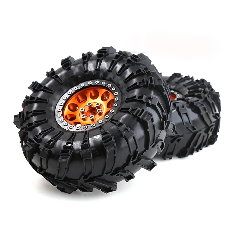 

2.2" Rubber Tires Wheel Super Large 140*55mm for 1:10 RC Rock Buggy Crawler Car Traxxas TRX4 Axial SCX10 90046 Capra RBX10