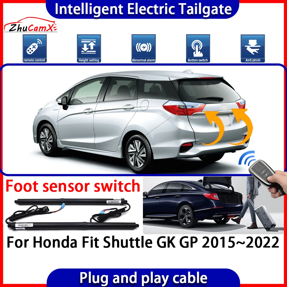 ZhuCamX Automatic Lifting kit Opening Trunk Intelligent Electric Tail Gate Lift Tailgate for Honda Fit Shuttle GK GP 2015~2022