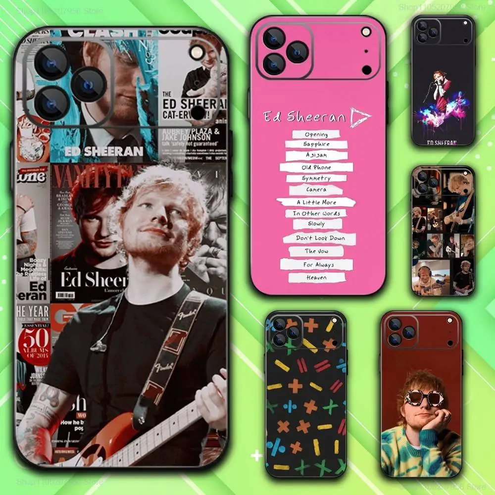 

E-Ed S-Sheerans Singer Play Phone Case For iPhone 17,16,15,14,13,12,11,Plus,E,Air,Pro,Max,Mini Black Cover