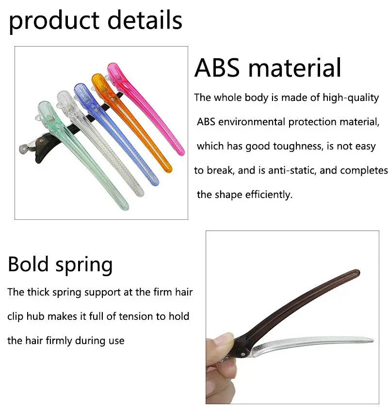 

4-10 шт. набор, кристально прозрачный зажим в форме когтя, заколка для волос в форме крокодила, пластиковые заколки для волос, аксессуары для салона, парикмахера, инструменты для укладки волос