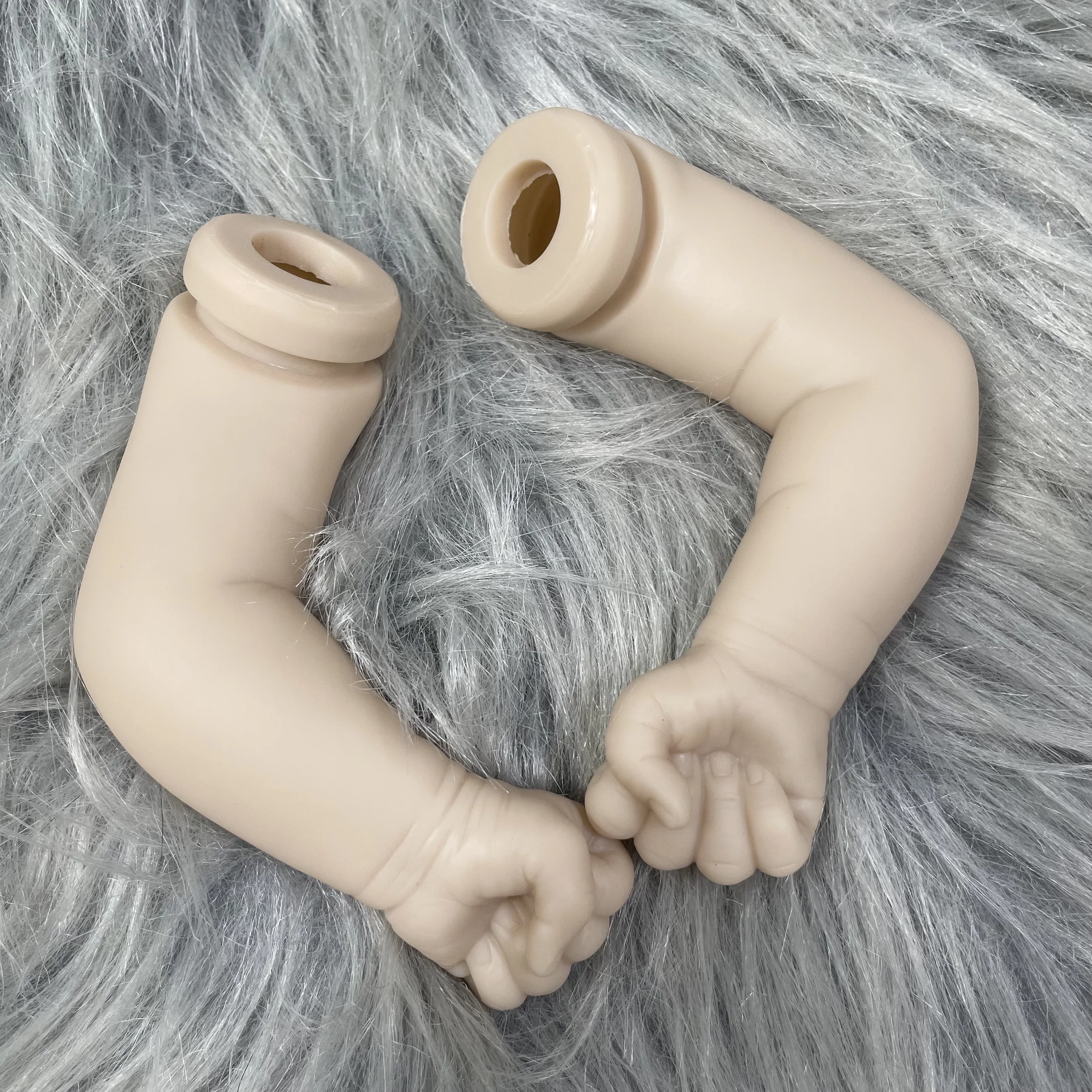 MRB 19 Inch  Reborn Vinyl Doll Kit Kai Unpainted Blank Doll Parts Lifelike Mold With Full Arms and Legs Cloth Body Included