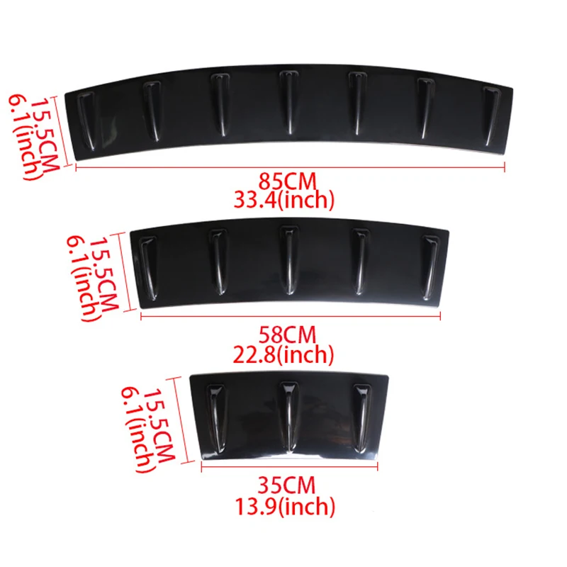 Car modification universal rear spoiler, small bumper chassis decoration, installation of diffuser sport version rear lip