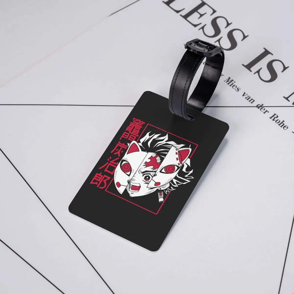 Tag bagagem com o nome do cartão de identificação, Tag bagagem, Demon Slayer, Kimetsu No Yaiba, Kamado Tanjirou, Privacy Cover, Personalizado