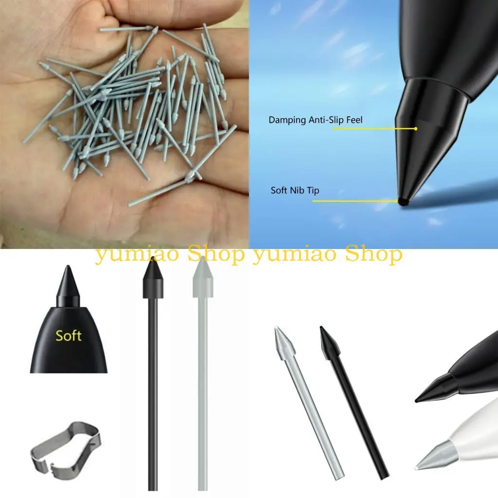 587B Original Pen Soft Nibs Tip for S10 / 10+ 20/ S20 S21 S22 S23 Precise Writing Pen Nibs +Clip 1/2pcs