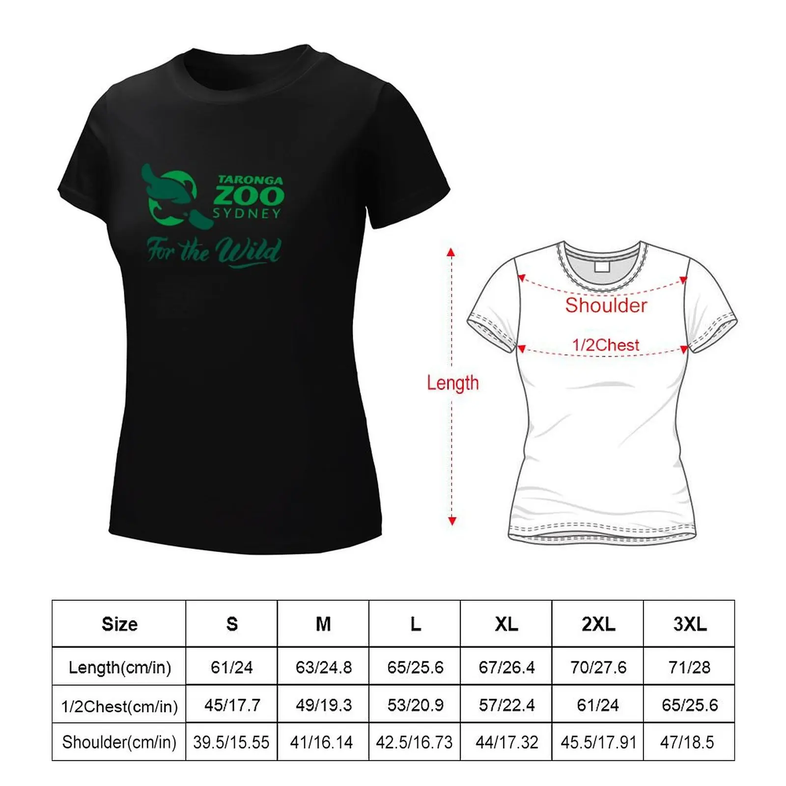 Taronga Dierentuin Park Logo1 T-Shirt Graphics Zomerkleding Hippie Kleding Oversized T-Shirt Vrouwen