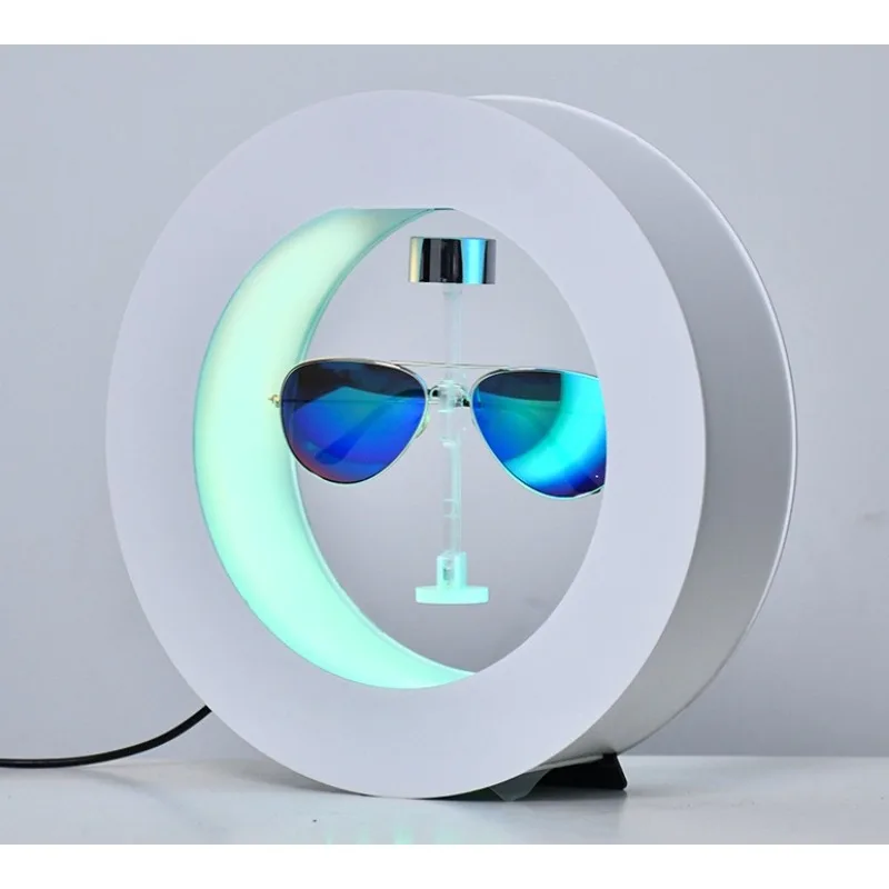 Magnetic Levitation Eyeglass Display Stand Acrylic Luminous Creative Holder For Sunglasses Retail Showcase Decoration