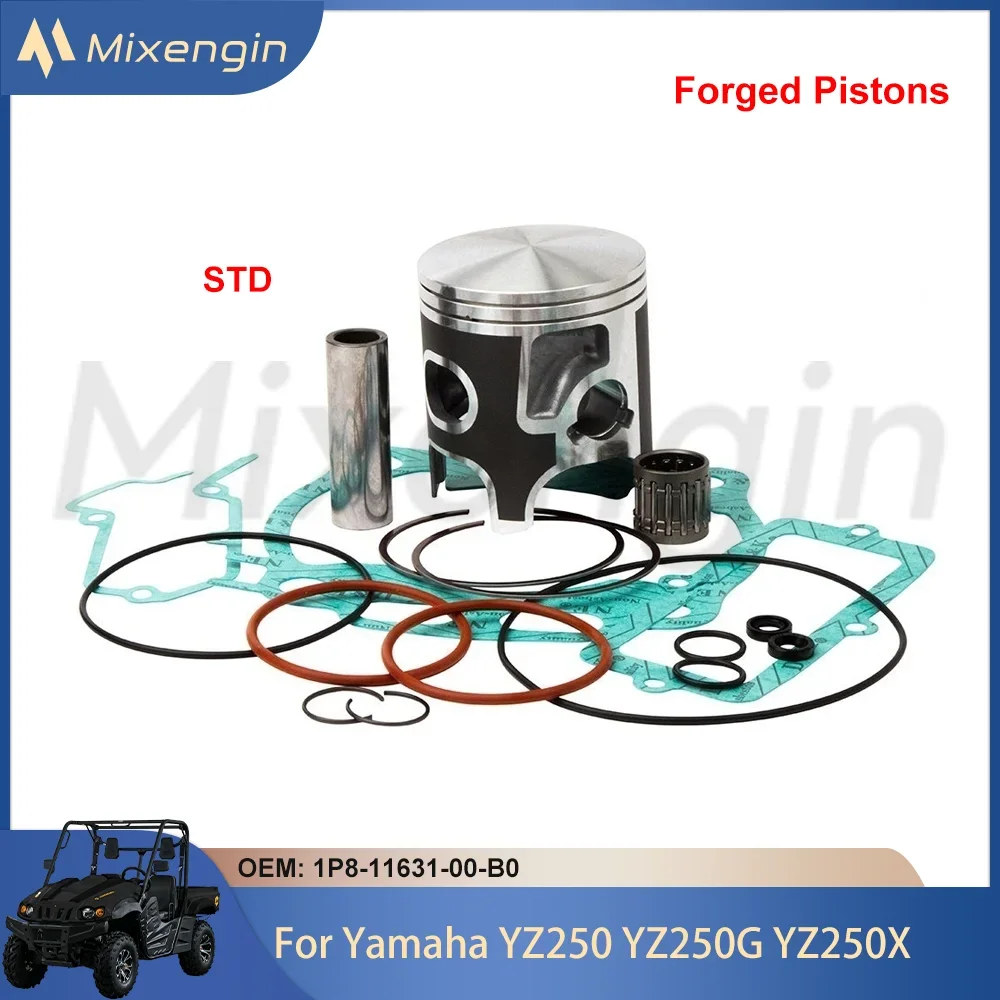 STD 66.4 مللي متر 249cc أجزاء محرك الدراجة النارية مزورة المكابس طوقا إعادة بناء مجموعة إصلاح لياماها YZ250 YZ250G YZ250X 1999-2025