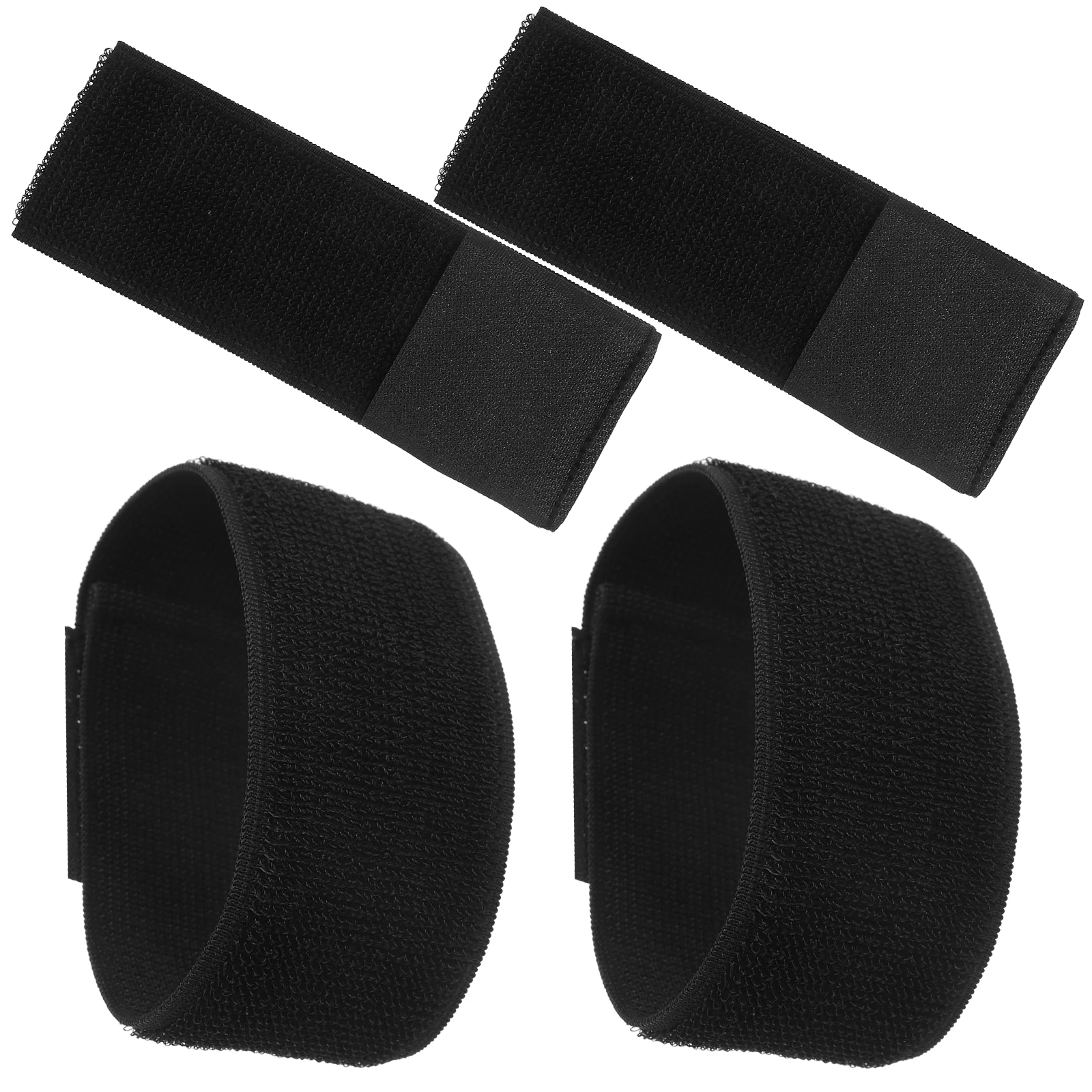 

4 pcs Football Shin Guard Straps Adjustable Elastic Leg Bands Sports Supply Antislip Lightweight Comfortable Versatile Use