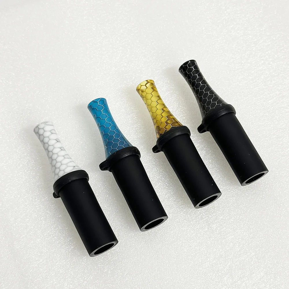 

High Quality Honeycomb Resin Silicone Hookah Mouthpieces Shisha Smoking Accessories Narguile Chicha Mouth Tip With Lanyard