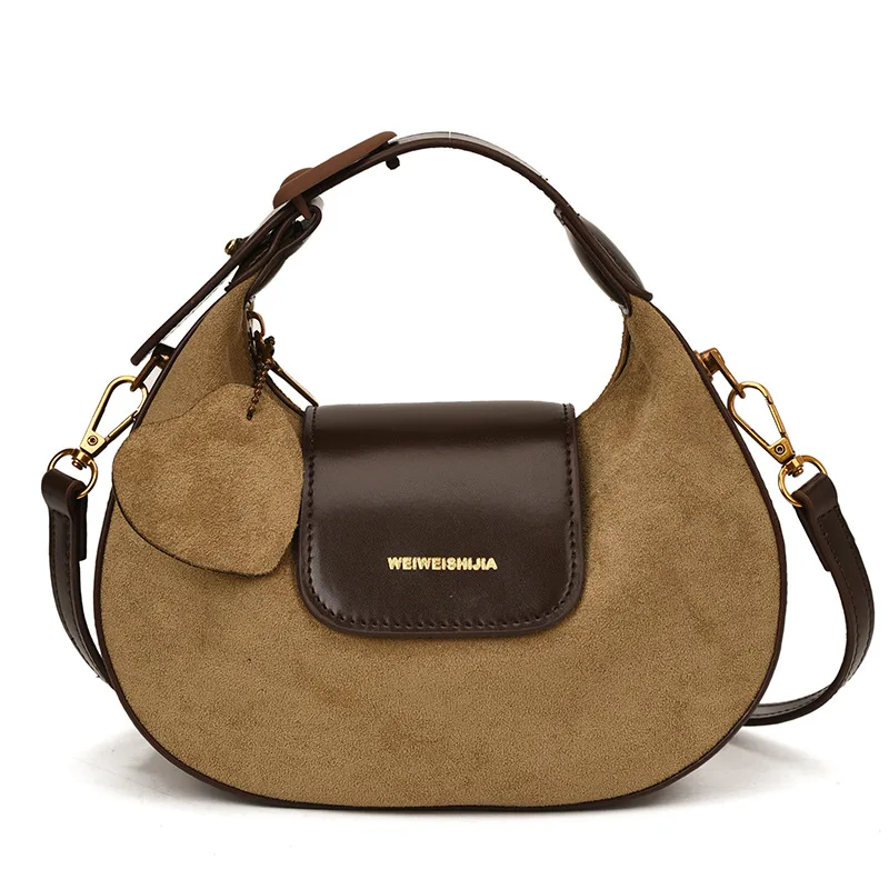 

Autumn and Winter Retro Niche Frosted Tote Bags for Women 2026 New Versatile Crossbody Bag Exquisite Super Popular Small Handbag