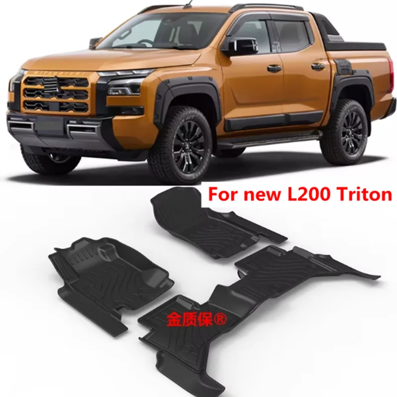 Use for 2024 NEW Mitsubishi Triton Strada L200 custom car AllWeather car Floor Mat Fit For Triton L200 waterproof car floor mat